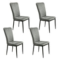Dining Chairs Set Of 4 Modern Velvet Upholstered Chairs With Metal Legs Adjustable Feet For Dining Room Kitchen