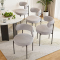 Dining Chairs Set Of 4 Mid Century Modern Kitchen Chair Curved Backrest Round Upholstered Dining Chairs With Metal Legs