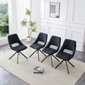 Dining Chairs Set Of 4 Swivel Dining Chair Metal Kitchen Chairs With Gold Mesh Scratch Resistant Leather And High Back