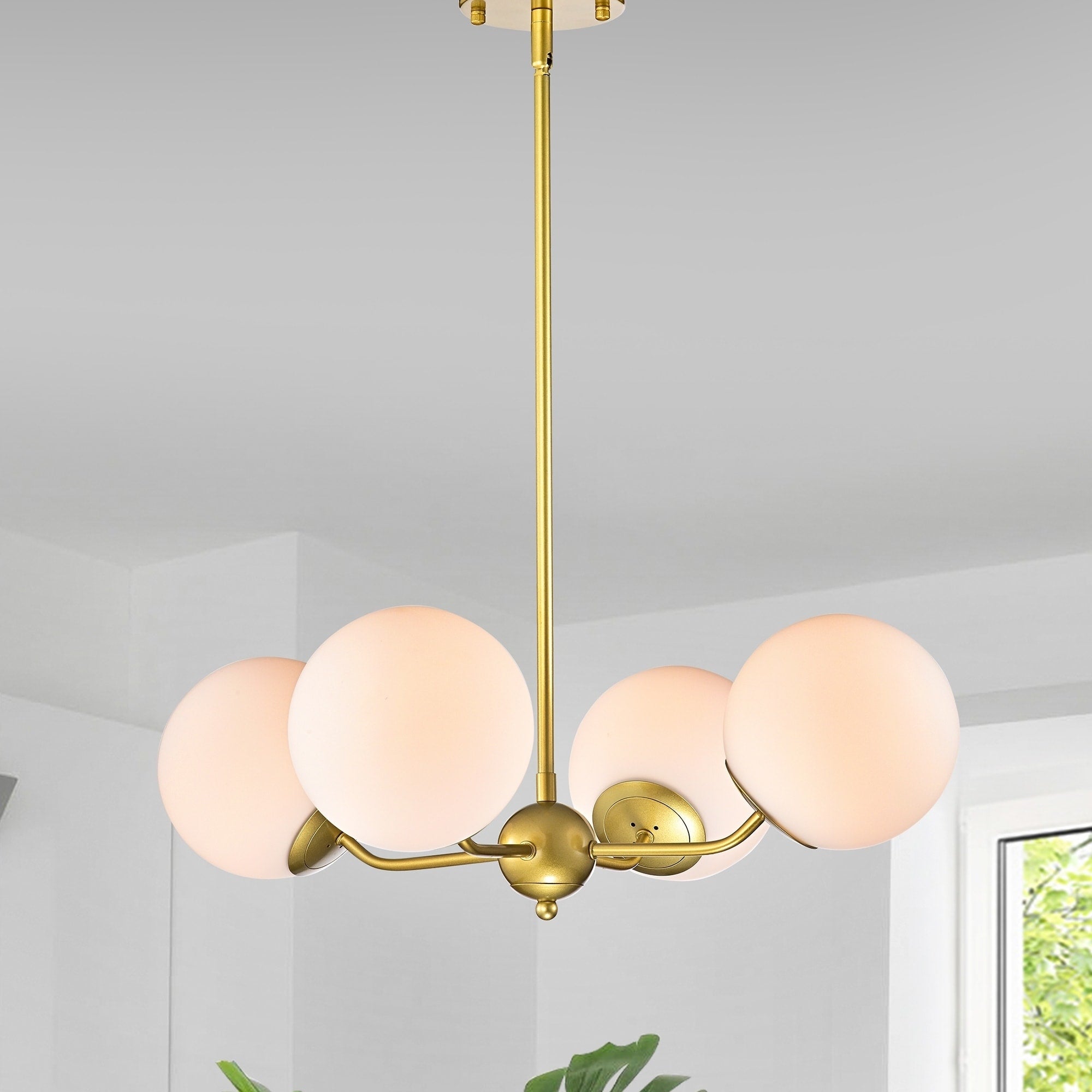 Dioneesha 4 Light Matte Gold Metal Chandelier N A