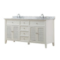 Direct Vanity Sink 70 Pearl White Shutter Double Vanity Sink Cabinet