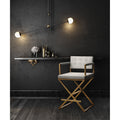 Director White Gold Steel Barstool