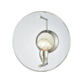 Disco Polished Nickel Metal Clear Acrylic Panel 1 Light Wall Sconce