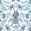 Disney Stitch Pineapple Damask Blue Peel And Stick Wallpaper