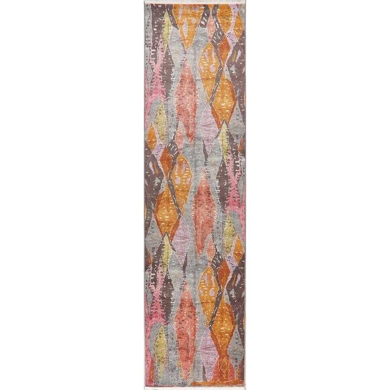 Distressed Abstract Turkish Vintage Style Area Rugs Heat Set