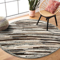Distressed Cabin Camouflage Round Rug