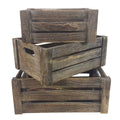 Distressed Decorative Rectangle Storage Gift Wood 3Pcs Rustic White