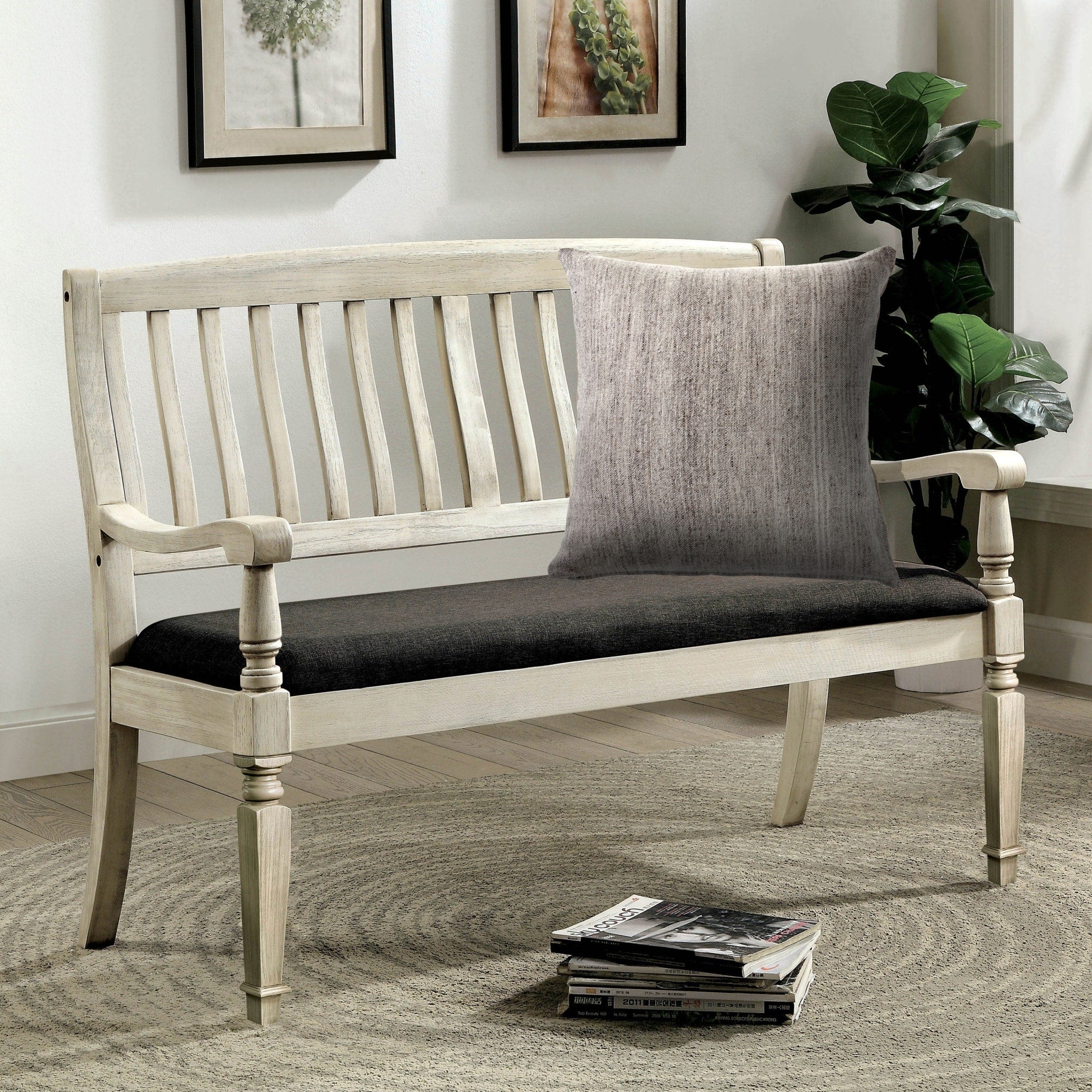 Distressed Gray Blend Throw Pillow