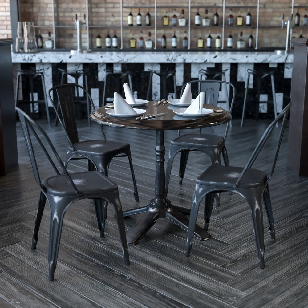 Lancaster Home Distressed Metal Chair Set Of 4