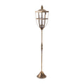Distressed Metal Lantern Post With Glass Insert 48 H