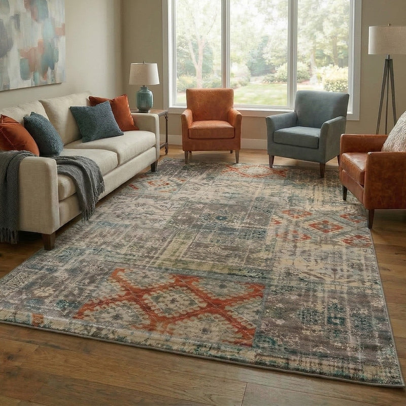 Distressed Patchwork Medallion Lattice Runner Or Area Rug By Superior