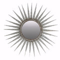 Distressed Sun Inspired Mirror Gray