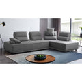 Divani Casa Glendale Modern Grey Fabric Sectional Sofa.