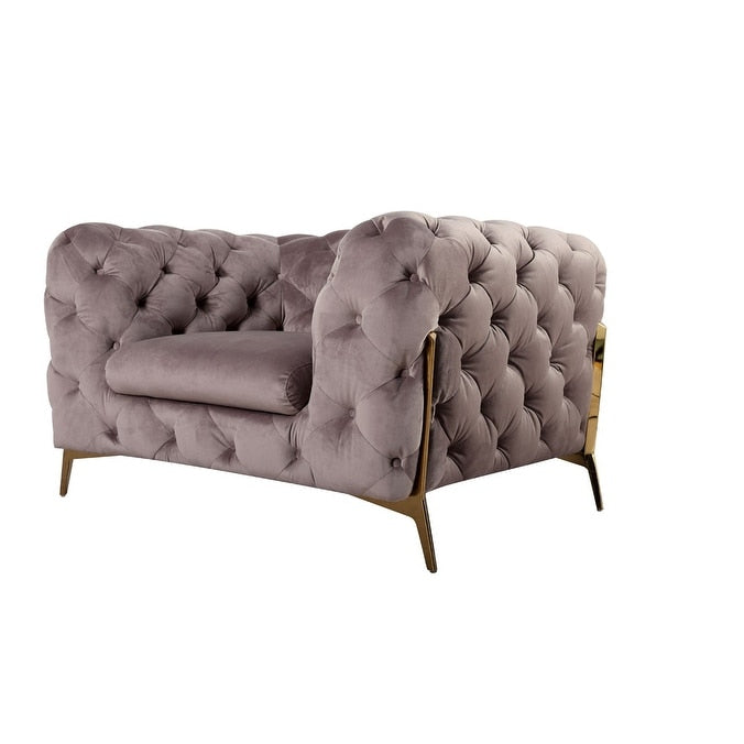 Divani Casa Sheila Modern Silver Fabric Chair