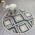 Diverse Modern Geometric Hand Tufted Round Rug