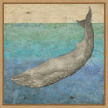 Diving Whale No. 1 By Megan Meagher 22 X 22 In. Framed Canvas Wall Art Print