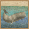 Diving Whale No. 2 By Megan Meagher 22 X 22 In. Framed Canvas Wall Art Print