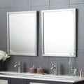 Divinity Hammered Aluminum Small Rectangular Mirror Silver
