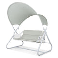 Diz Outdoor Hanging Double Swing Sofa Chair White Powder Coated Steel