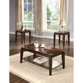 Docila 3Pc Pack Coffee End Table Set Walnut