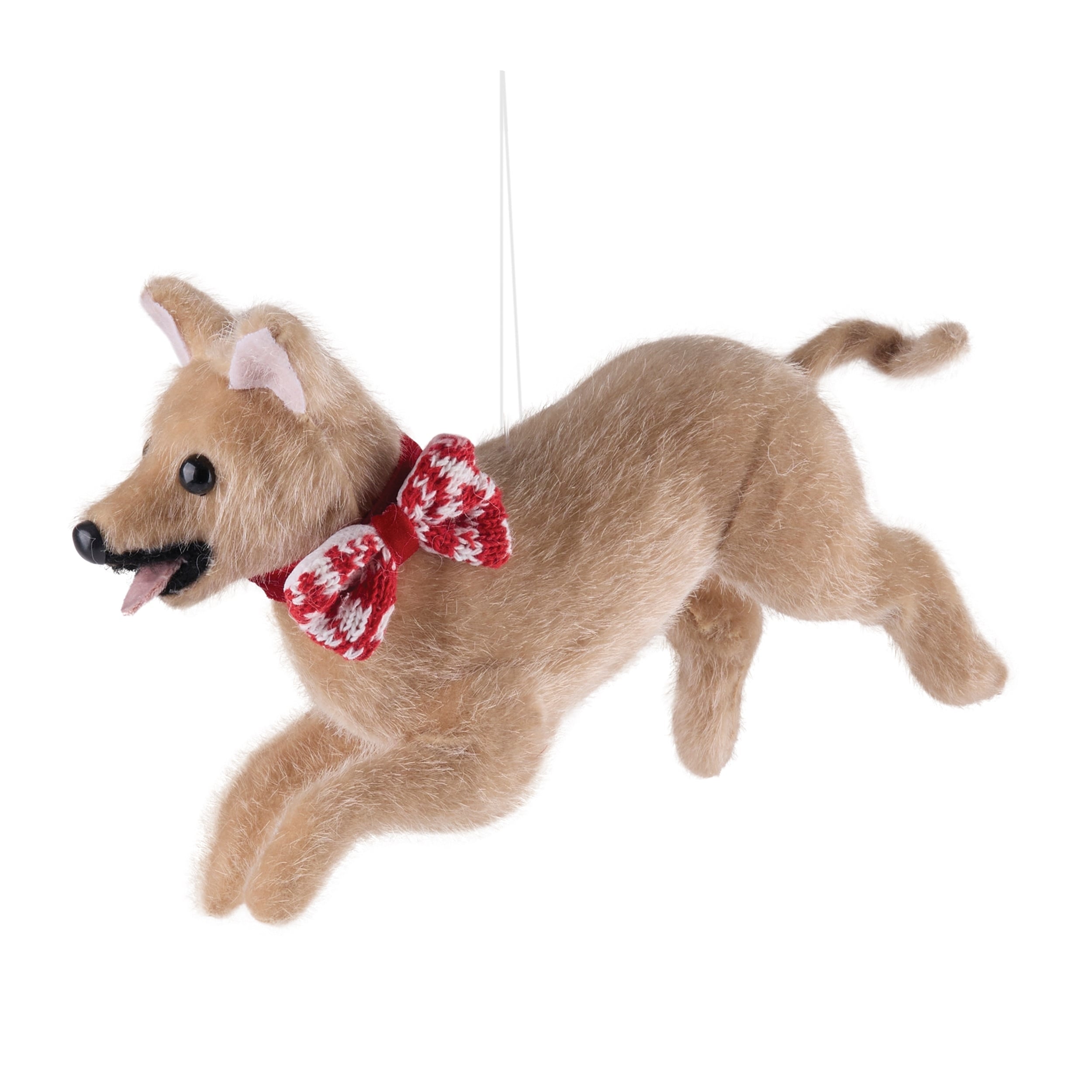 Dog With Bow Ornaments Set Of 6