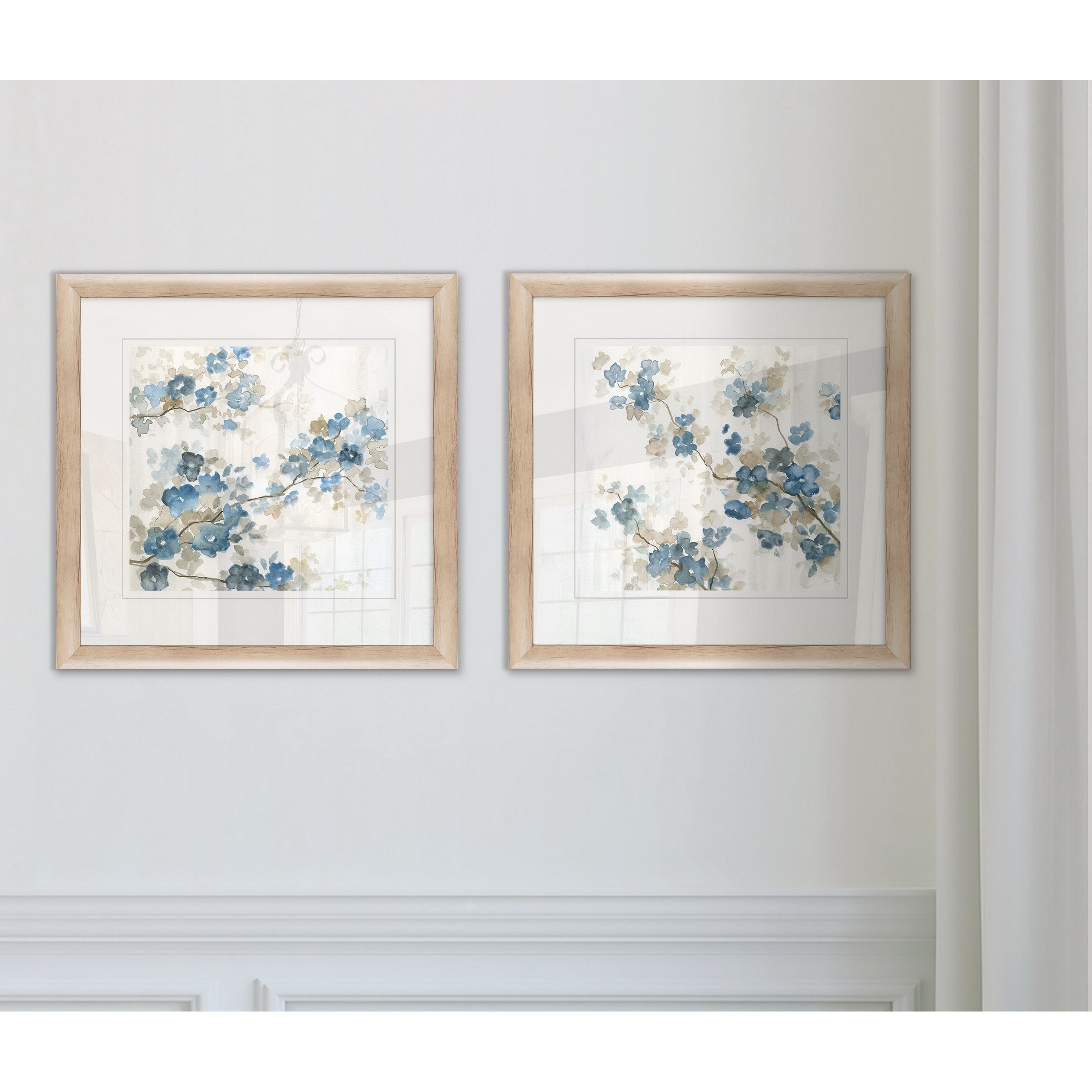 Wexford Home Dogwood In Blue I Framed Wall Art Set