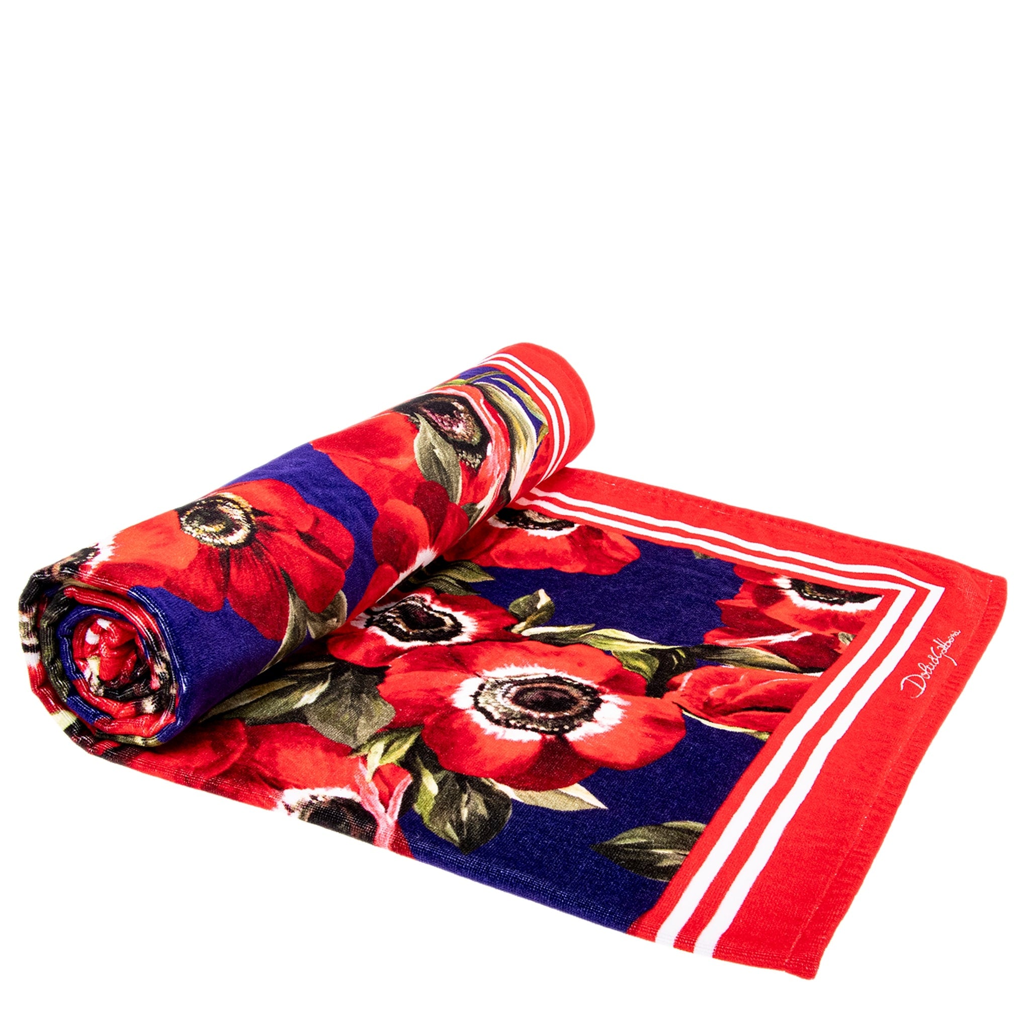 Dolce Gabbana Floral Print Beach Towel One Size
