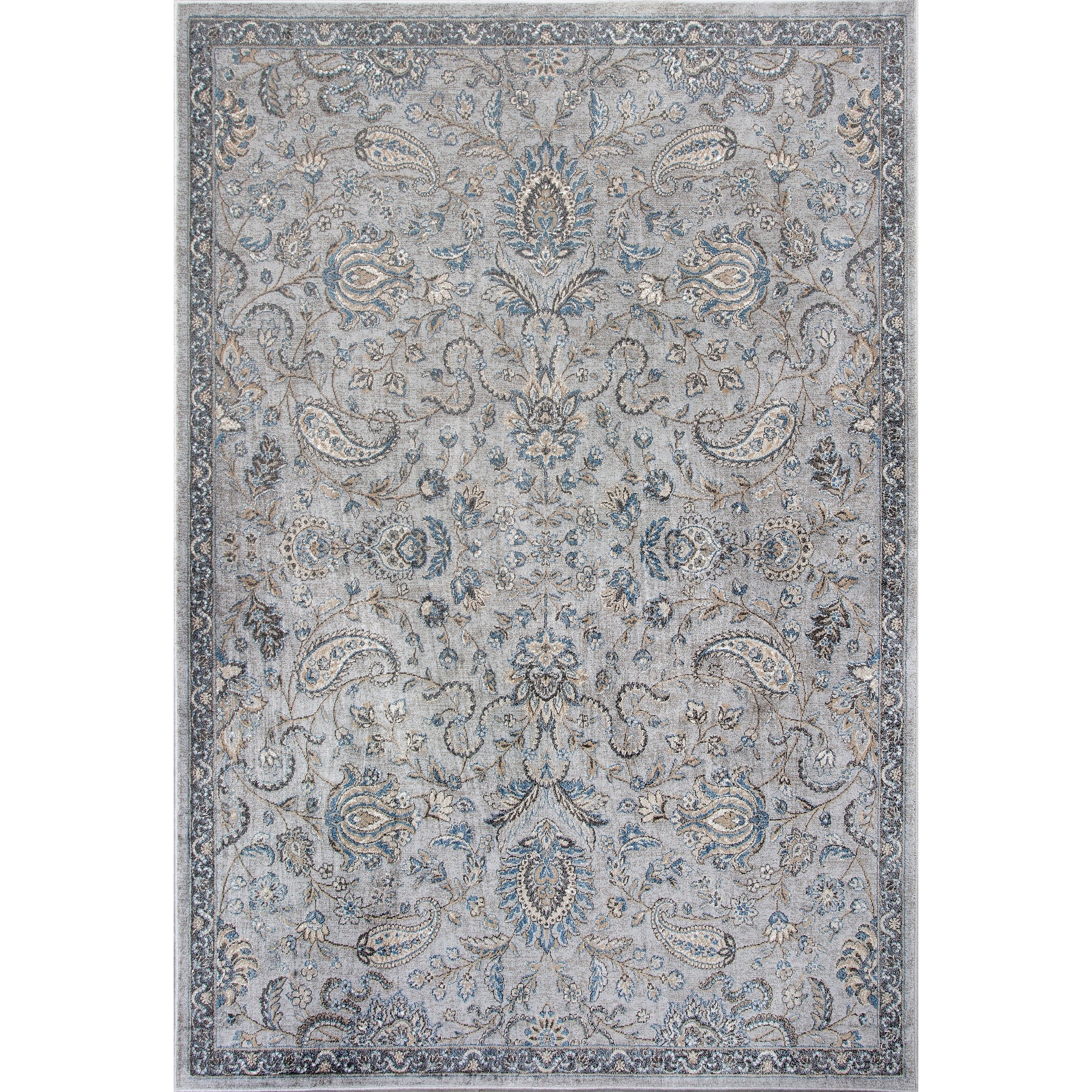 Domani Adaline Silver Blue Traditional Moroccan Area Rug