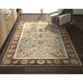 Domani Alexandria Grey Mocha Traditional Border Area Rug