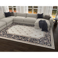 Domani Avon Ivory Grey Victorian Runner Rug