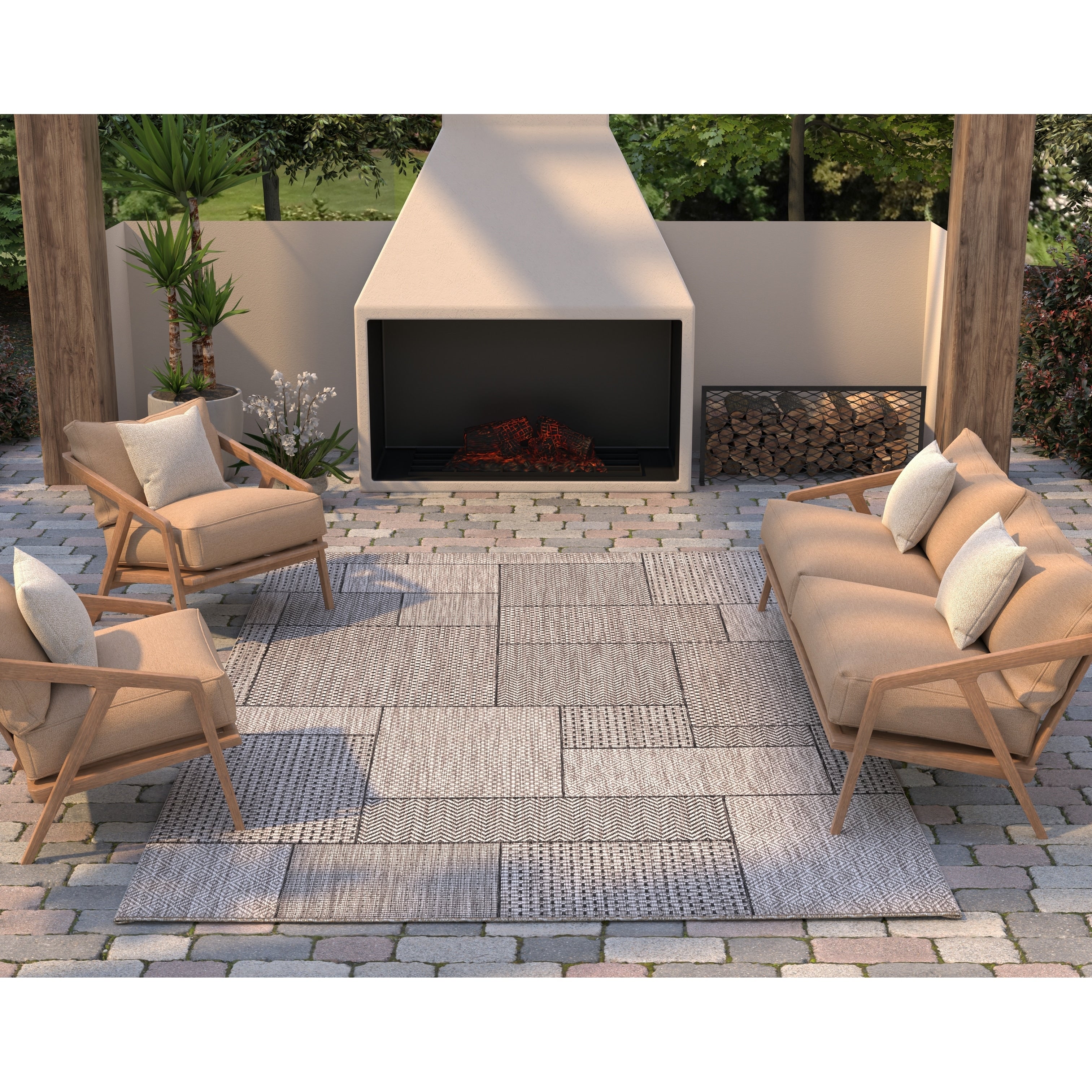 Havenside Home Bovence Global Block Rug