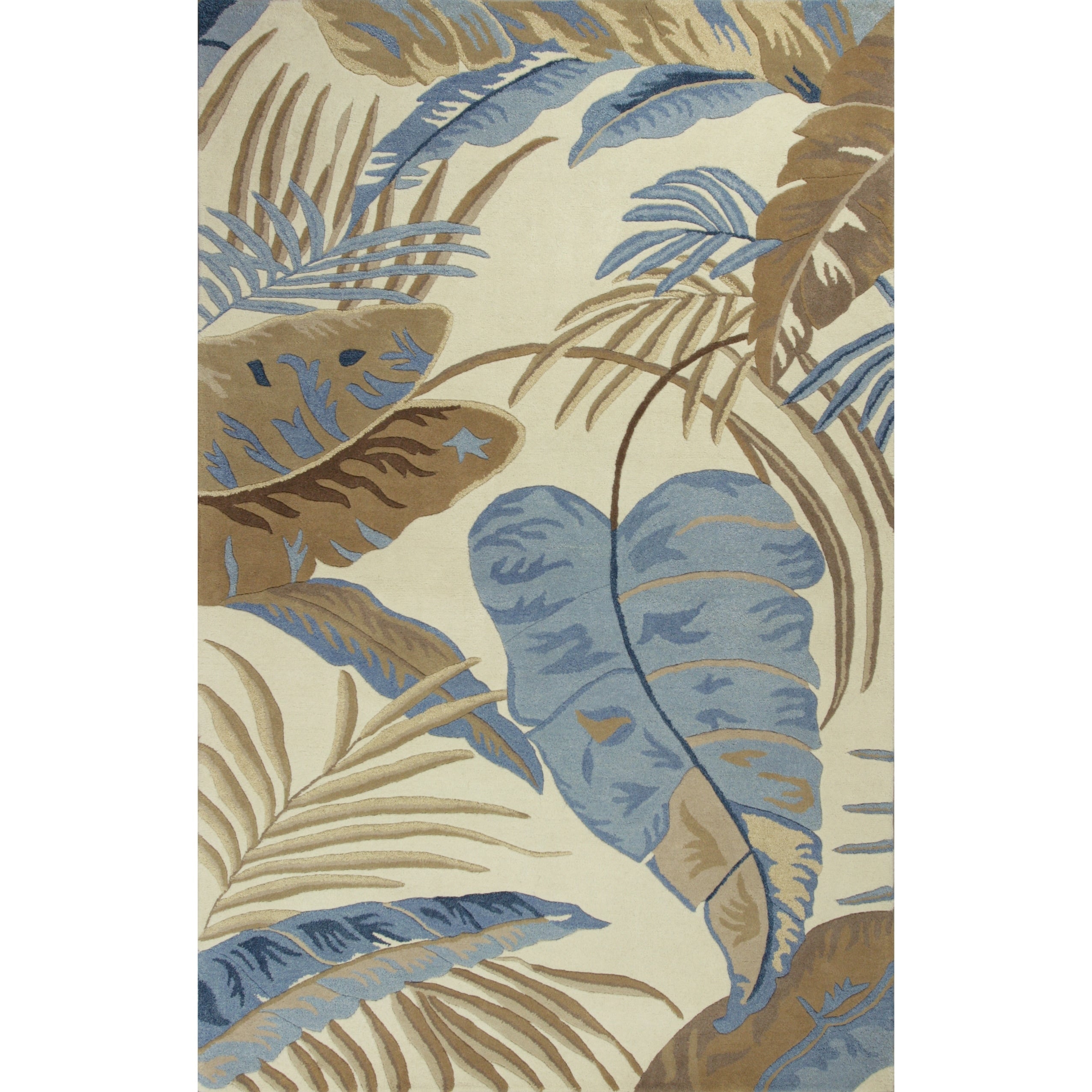 Domani Camila Ivory Blue Tropics Area Rug