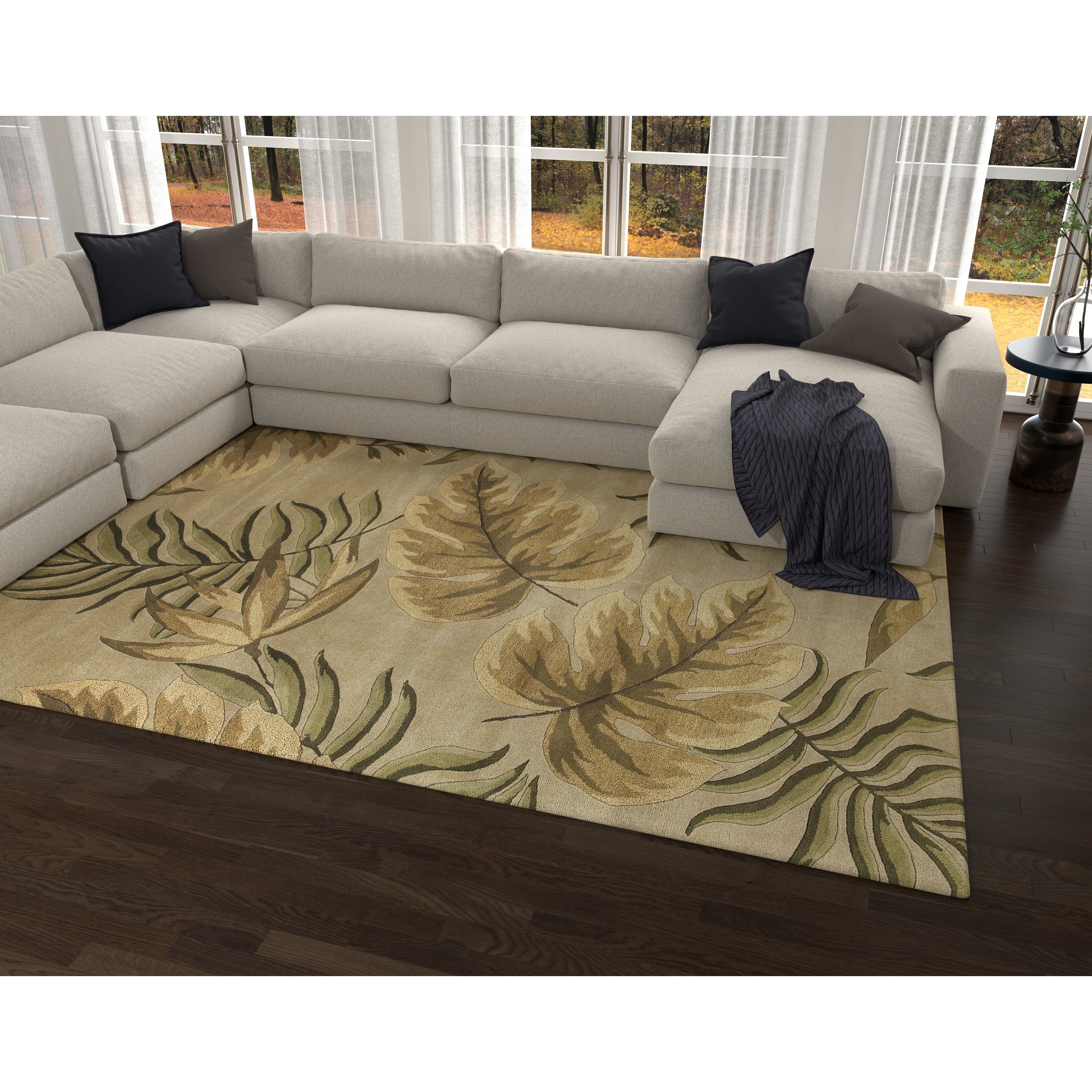Domani Camila Sand Botanical Area Rug