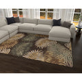 Domani Camila Tropical Espresso Fern Area Rug