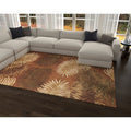 Domani Camila Tropical Rust Fern Area Rug
