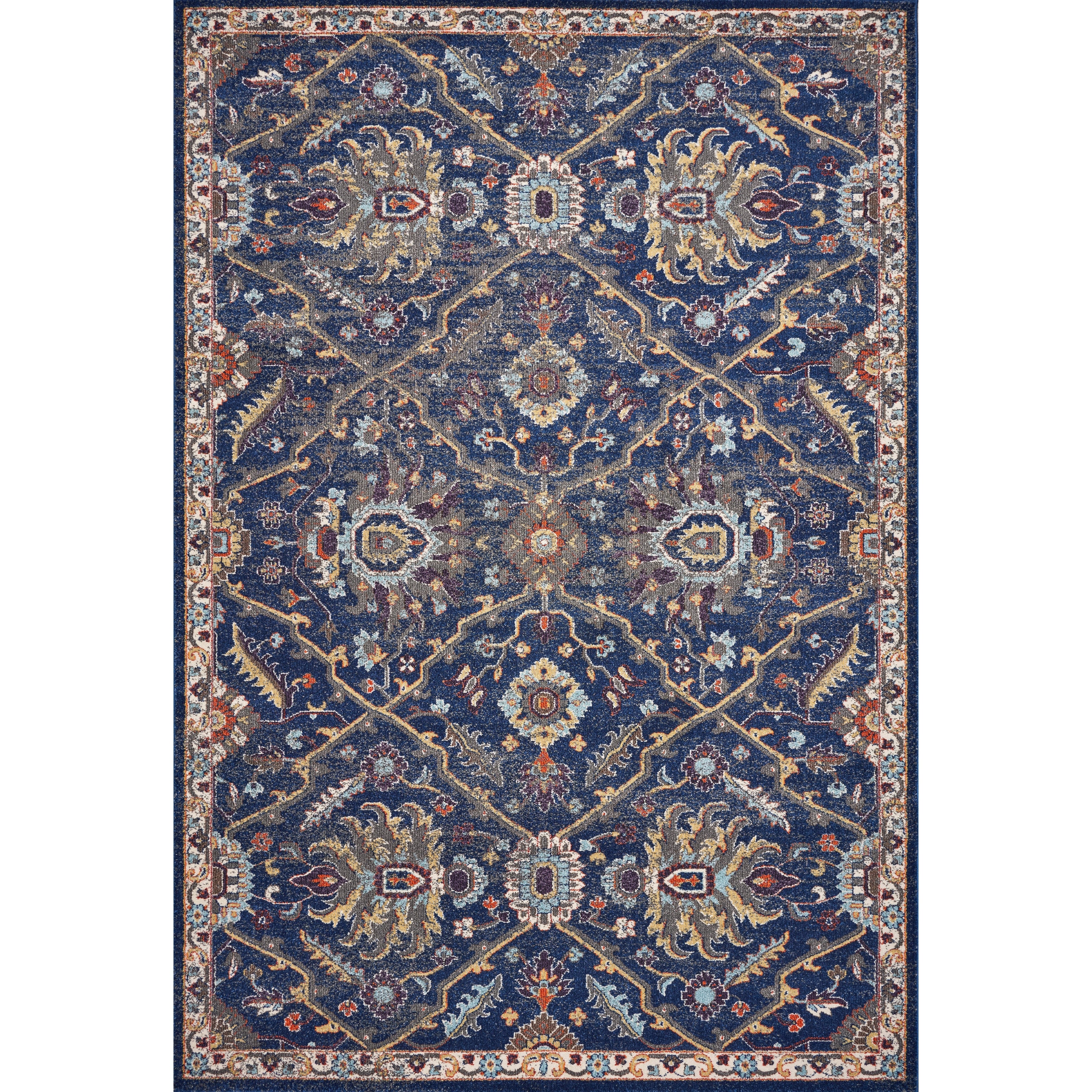 Domani Capri Royal Blue Tribal Area Rug