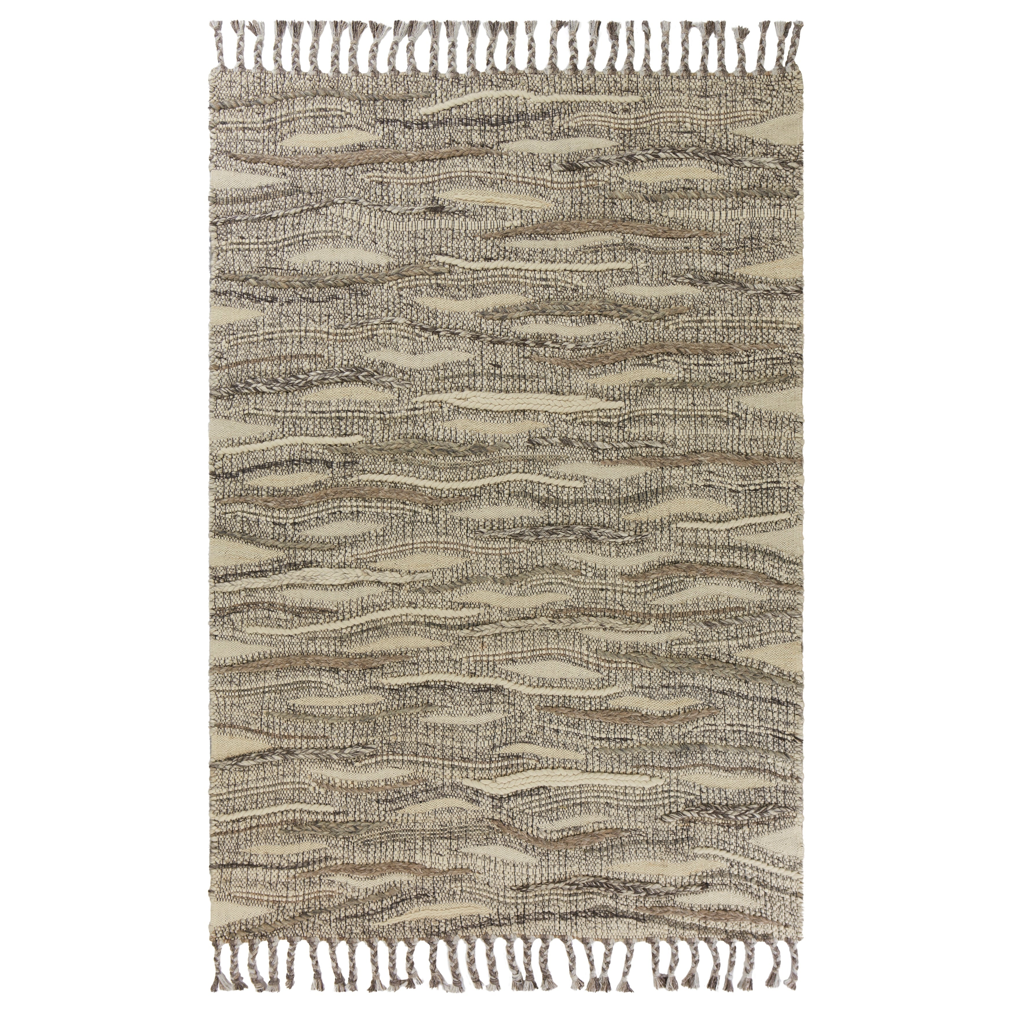 Domani Casual Ivory Hand Knotted Area Rug