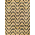 Domani Catalonia Modern Grey Sand Geometric Wave Area Rug