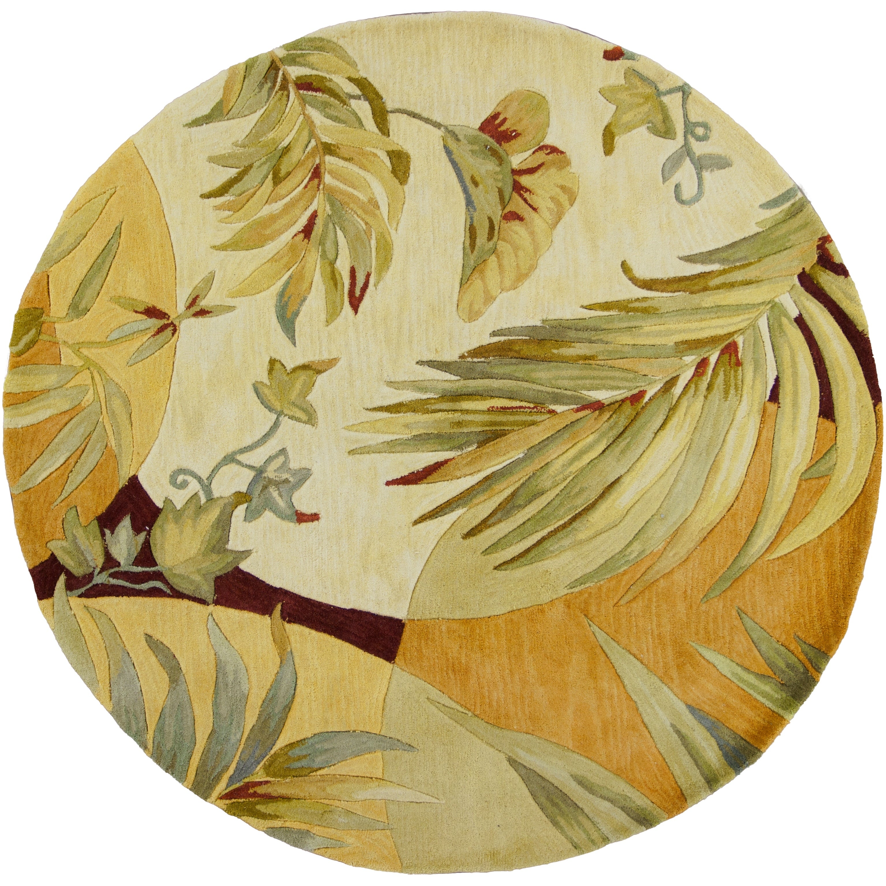 Kas Sparta Coral Iovry Breezes Round Rug 76 Round