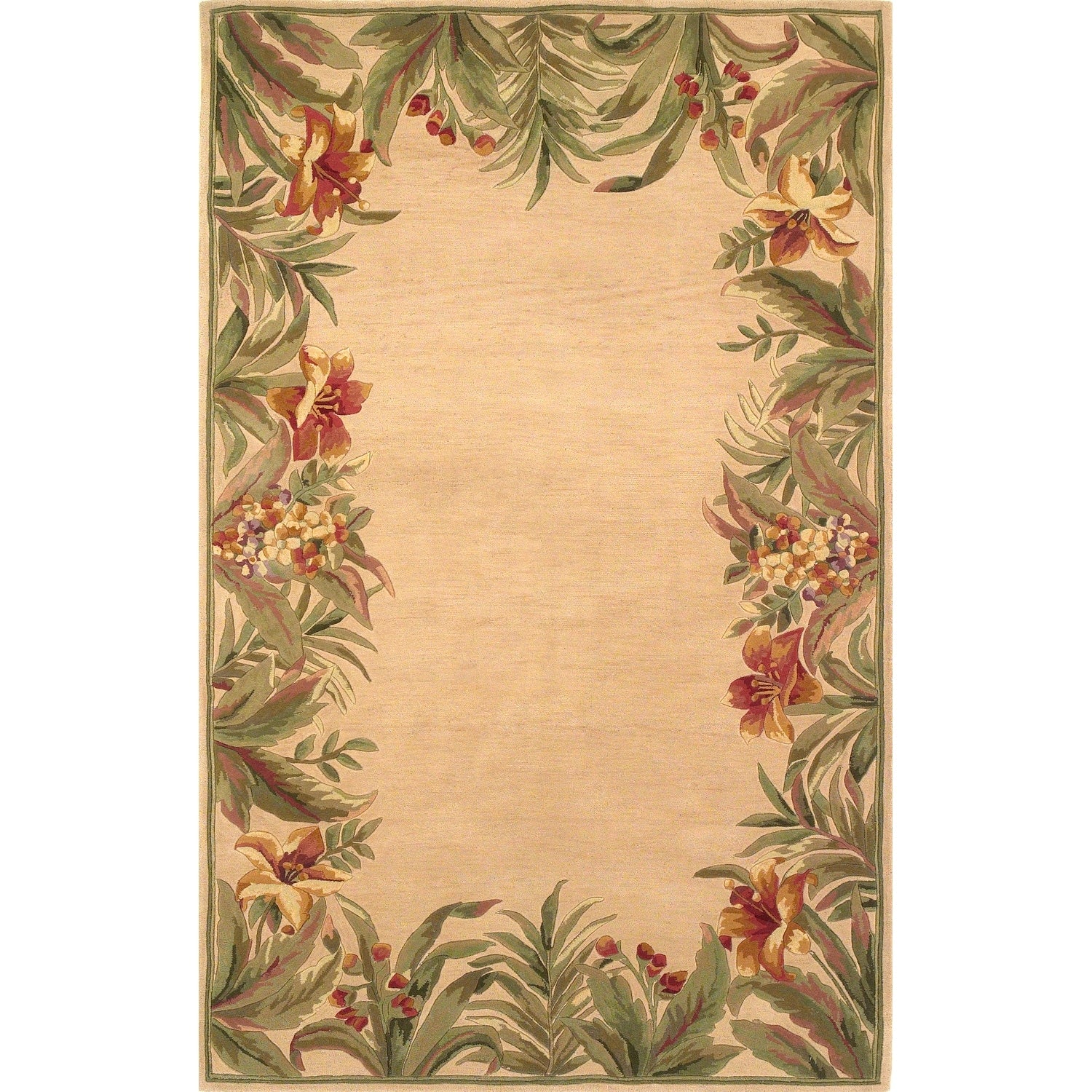 Kas Sparta Ivory Rainforest Round Rug 76 Round