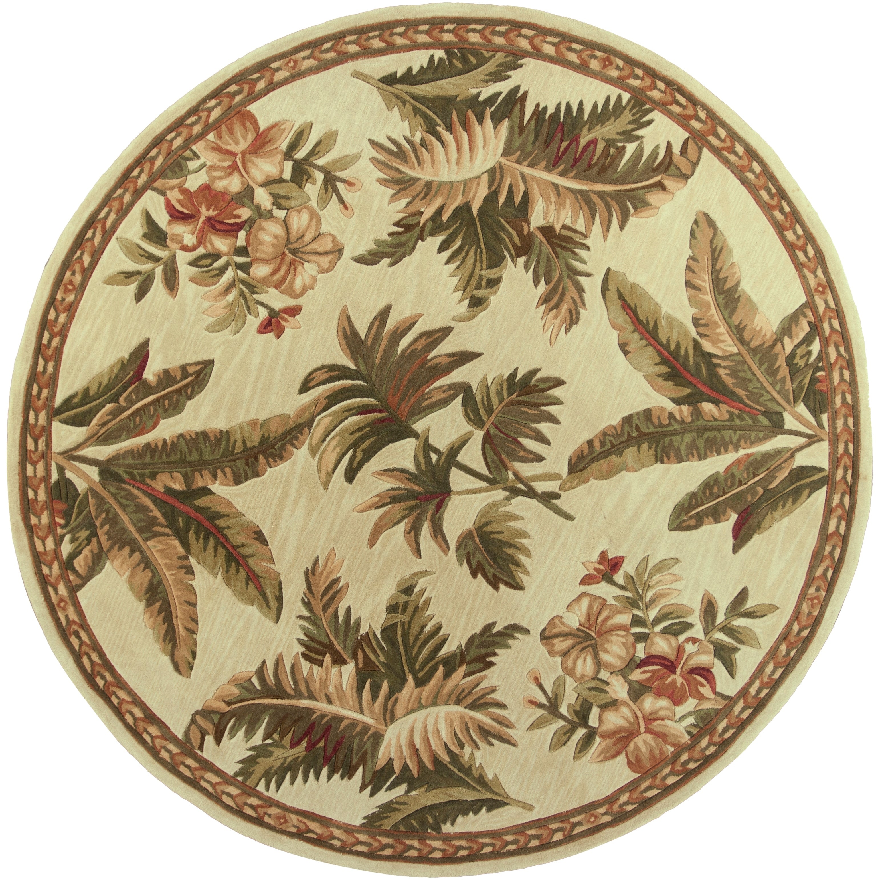 Kas Sparta Ivory Tropical Oasis Runner Rug 26 X 10 Runner