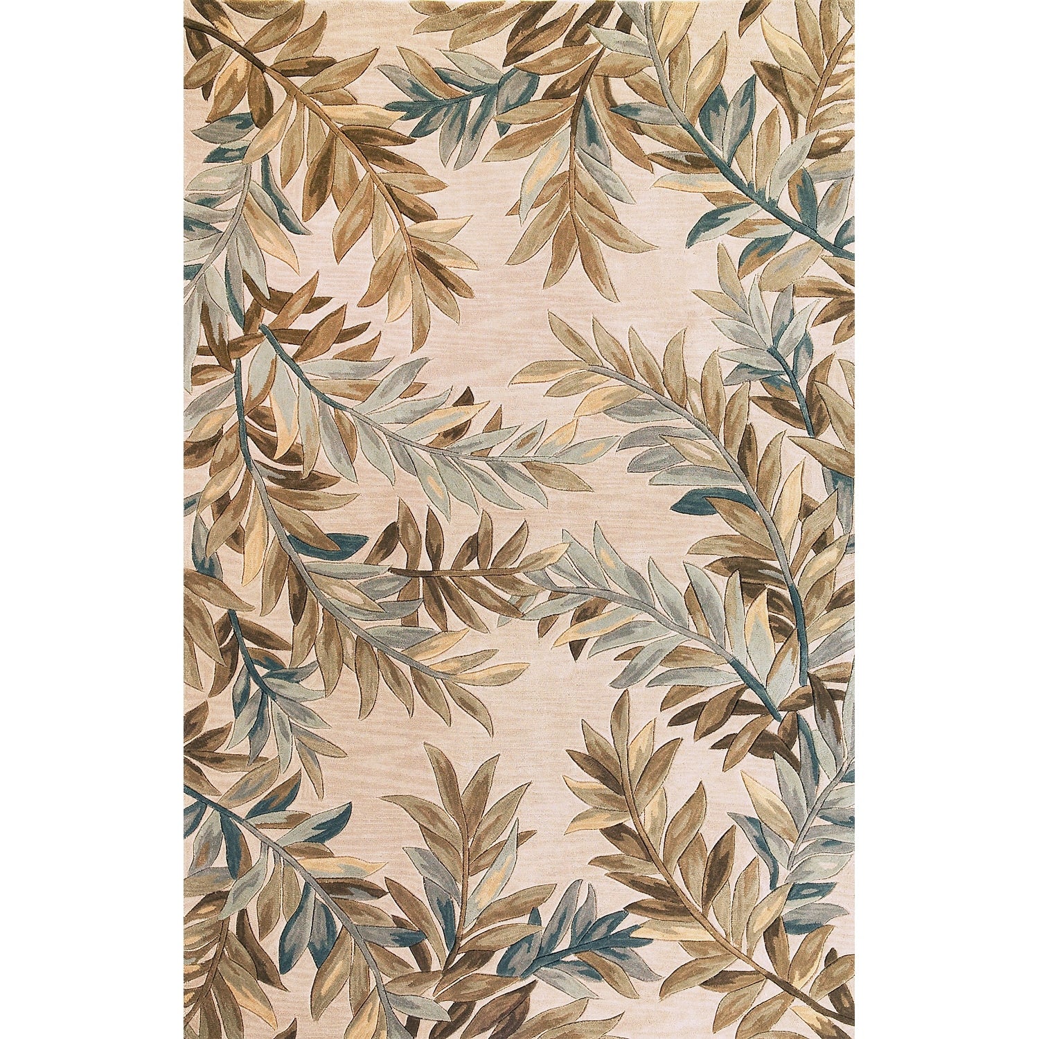 Kas Sparta Ivory Tropical Branches Runner Rug 26 X 10 Runner