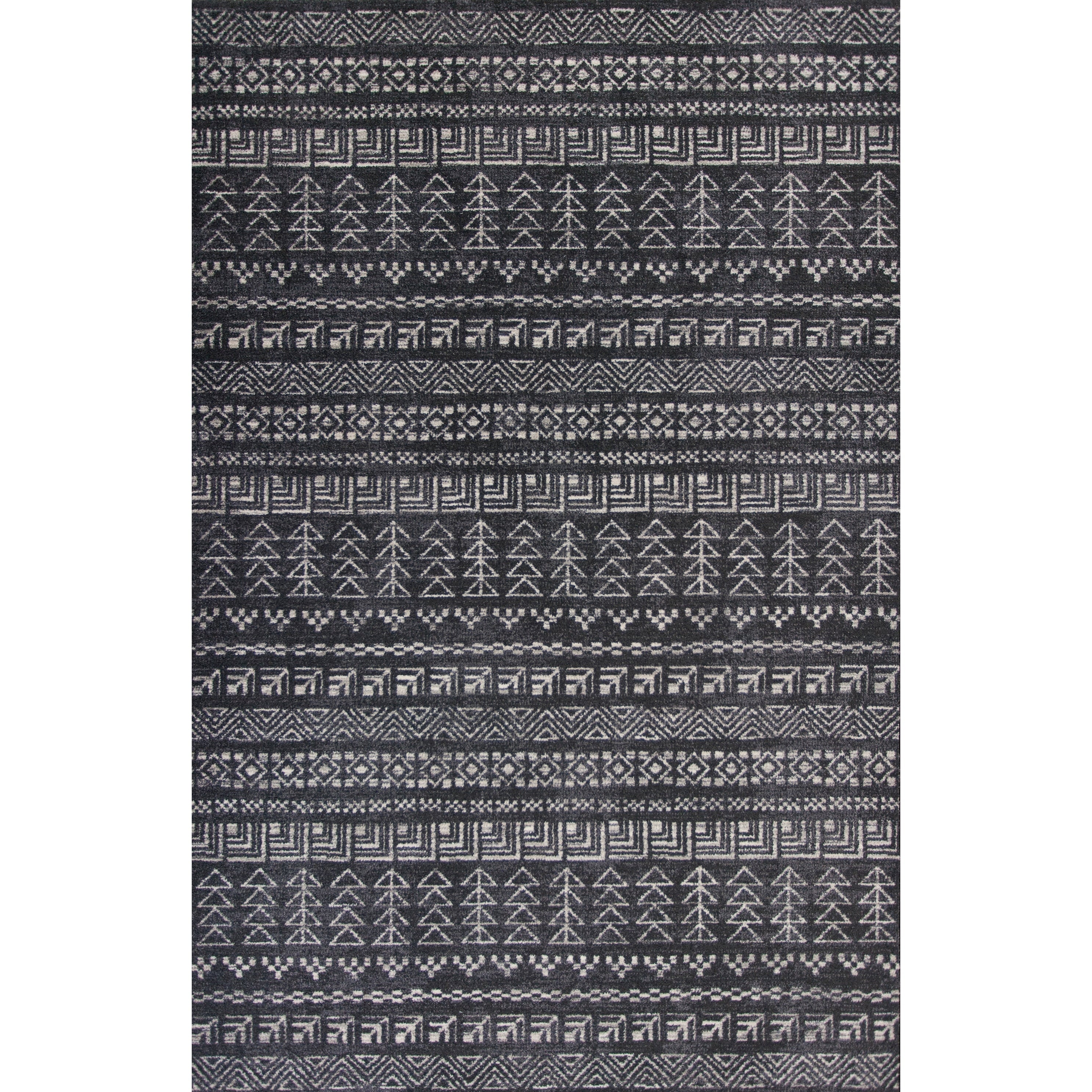 Domani Delilah Charcoal Boho Chic Arrow Area Rug