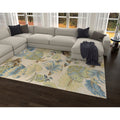 Domani Camila Ivory Blue Botanical Tropics Area Rug