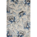 Domani Kai Grey Blue Watercolor Florals Area Rug