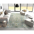 Domani Kai Ivory Teal Traditional Medallion Area Rug