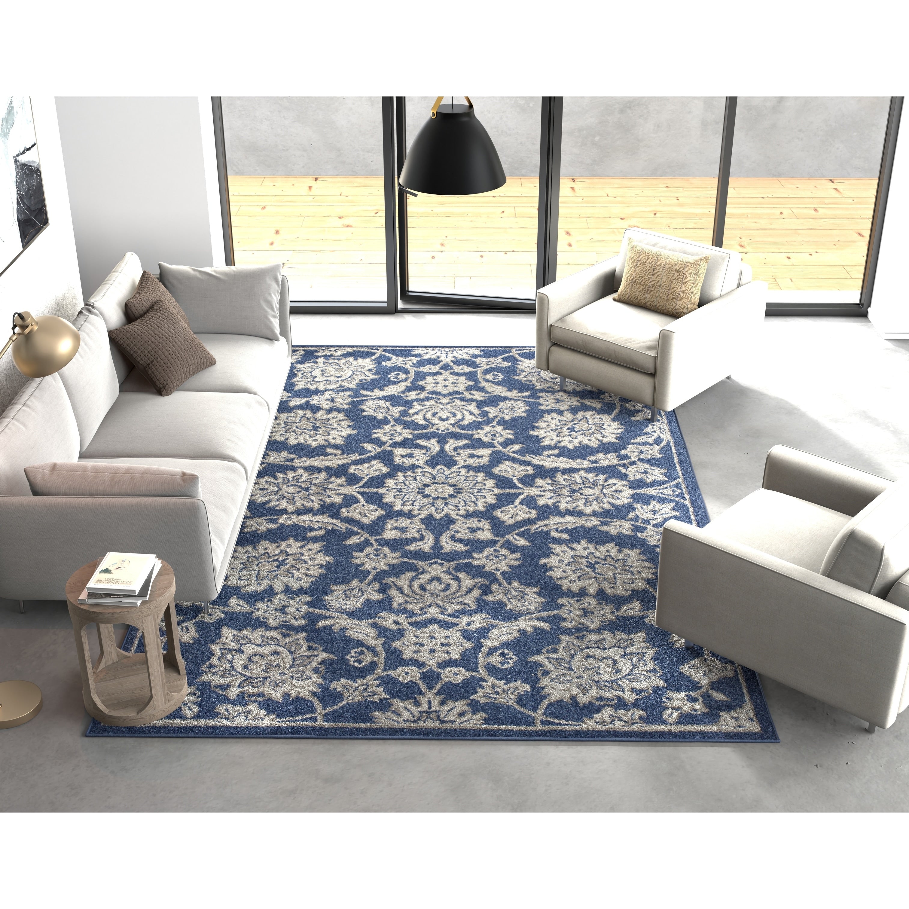 Domani Lesedi Traditional Floral Area Rug