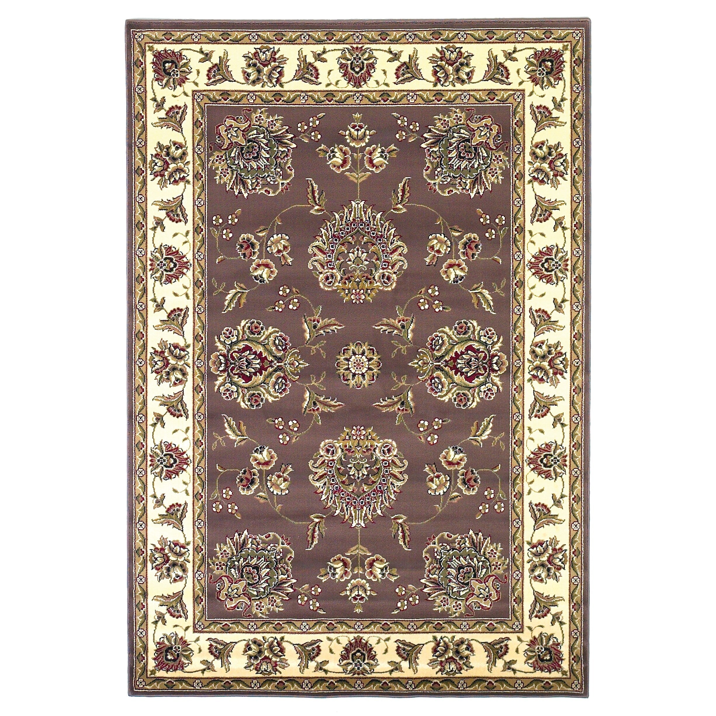 Domani Lexington Classic Black Ivory Floral Area Rug