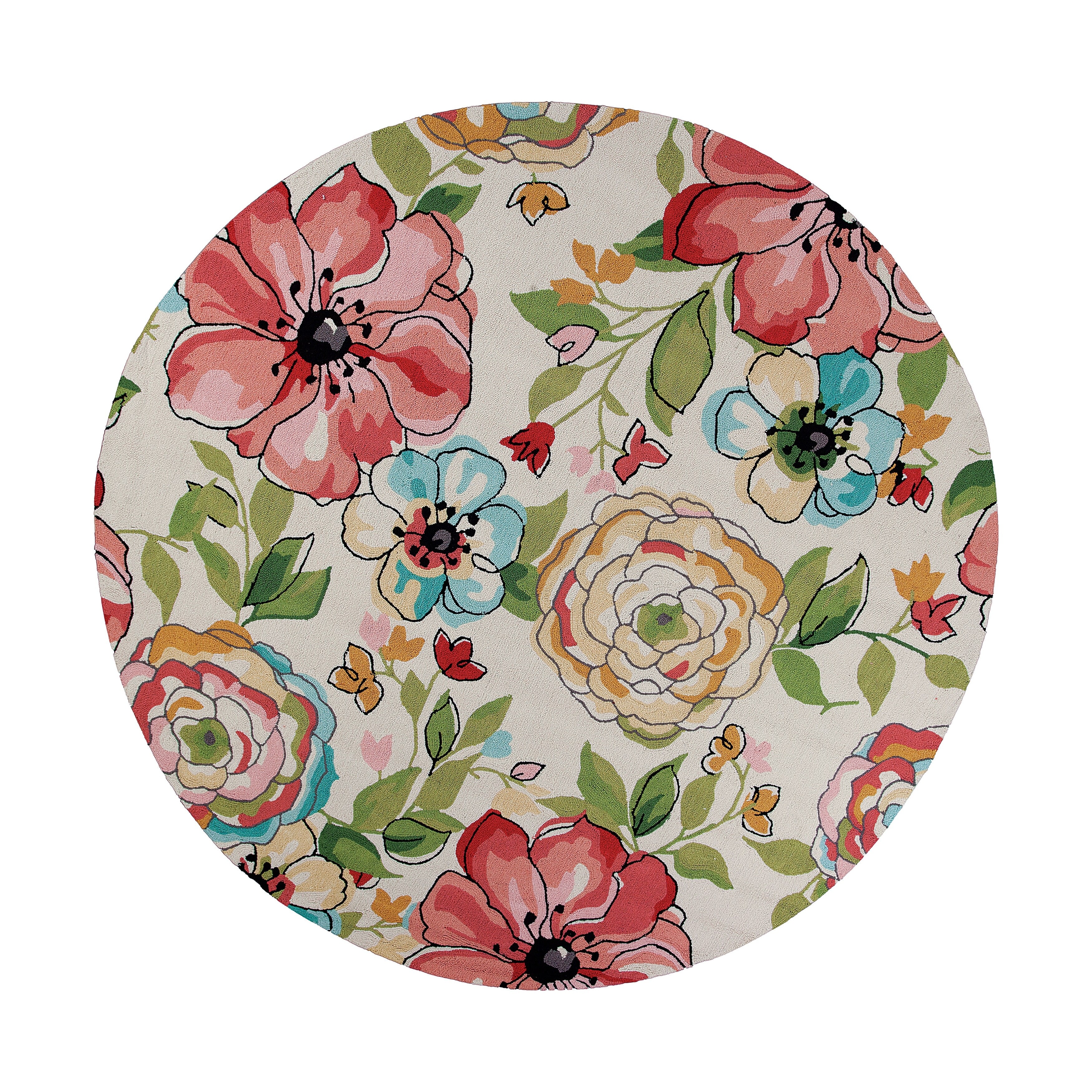 Domani Mohana Sand Floral Watercolor Area Rug