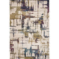 Domani Portland Abstract Ivory Brushstroke Area Rug